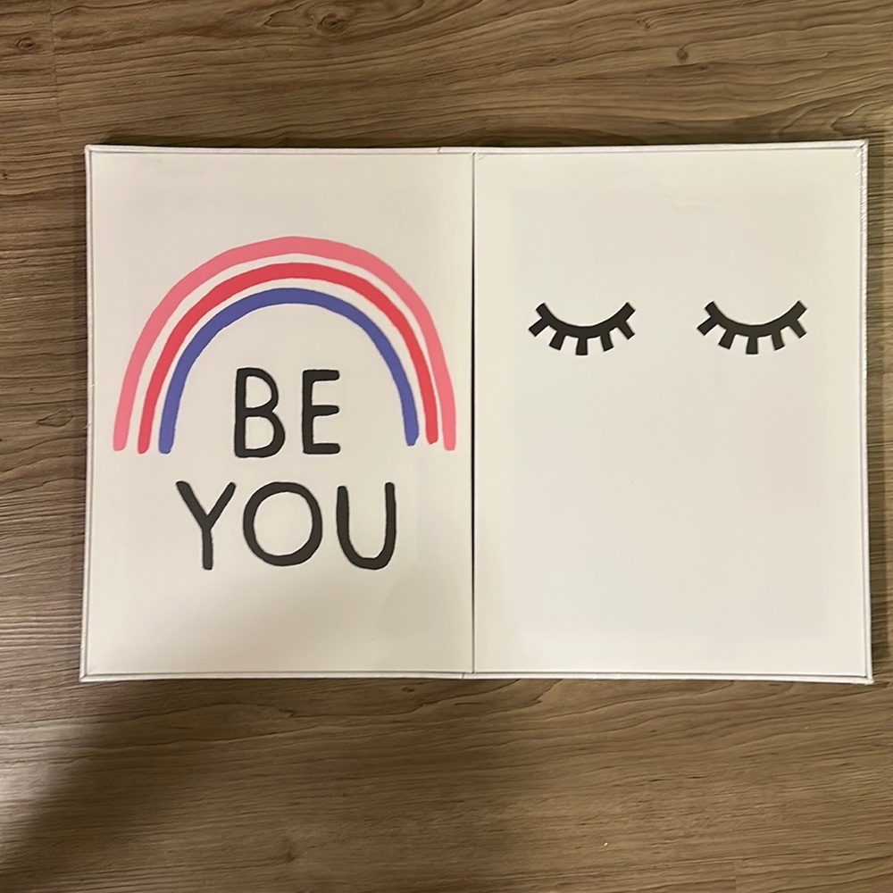 IKEA pjatteryd picture canvas BE YOU WINK LASHES Rainbow 🌈